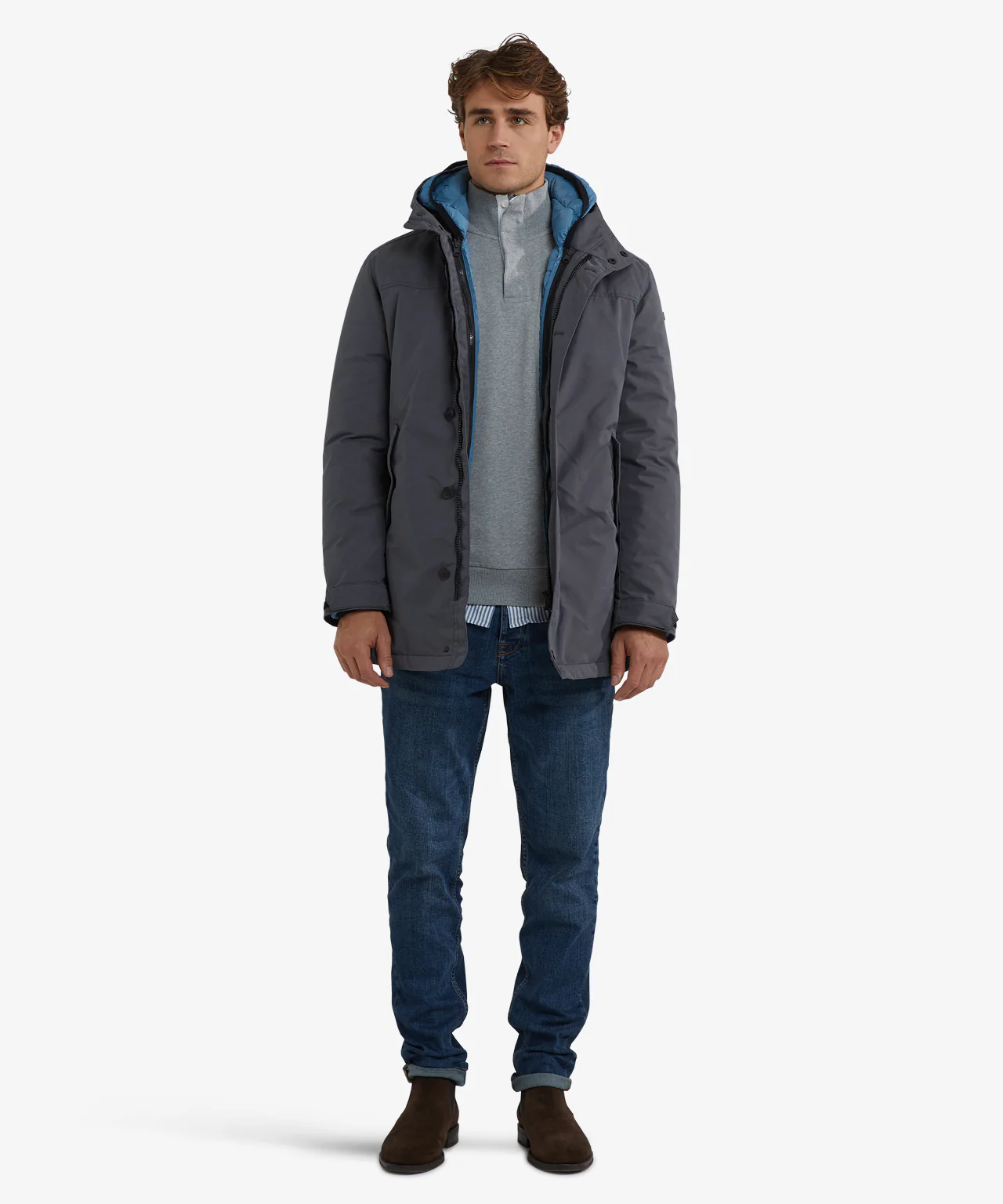 2-in-1 Parka Jas | Dark Grey - Image 3