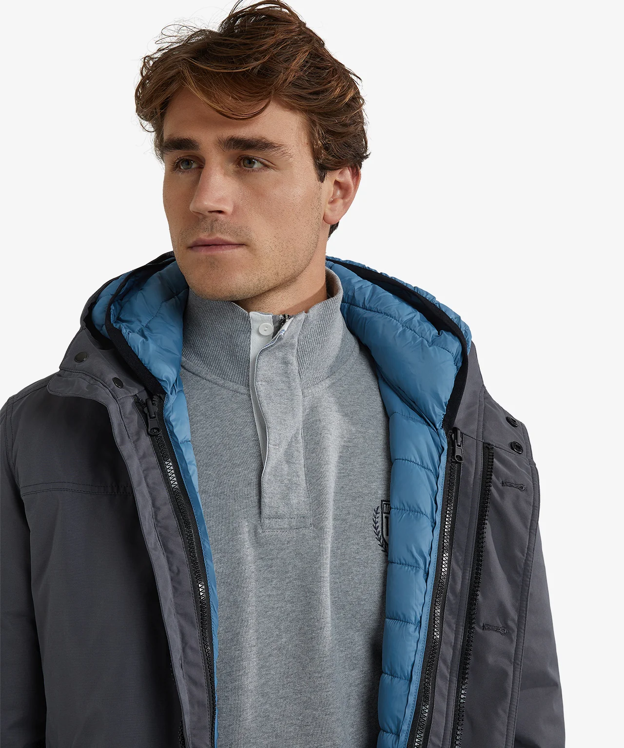 2-in-1 Parka Jas | Dark Grey - Image 6