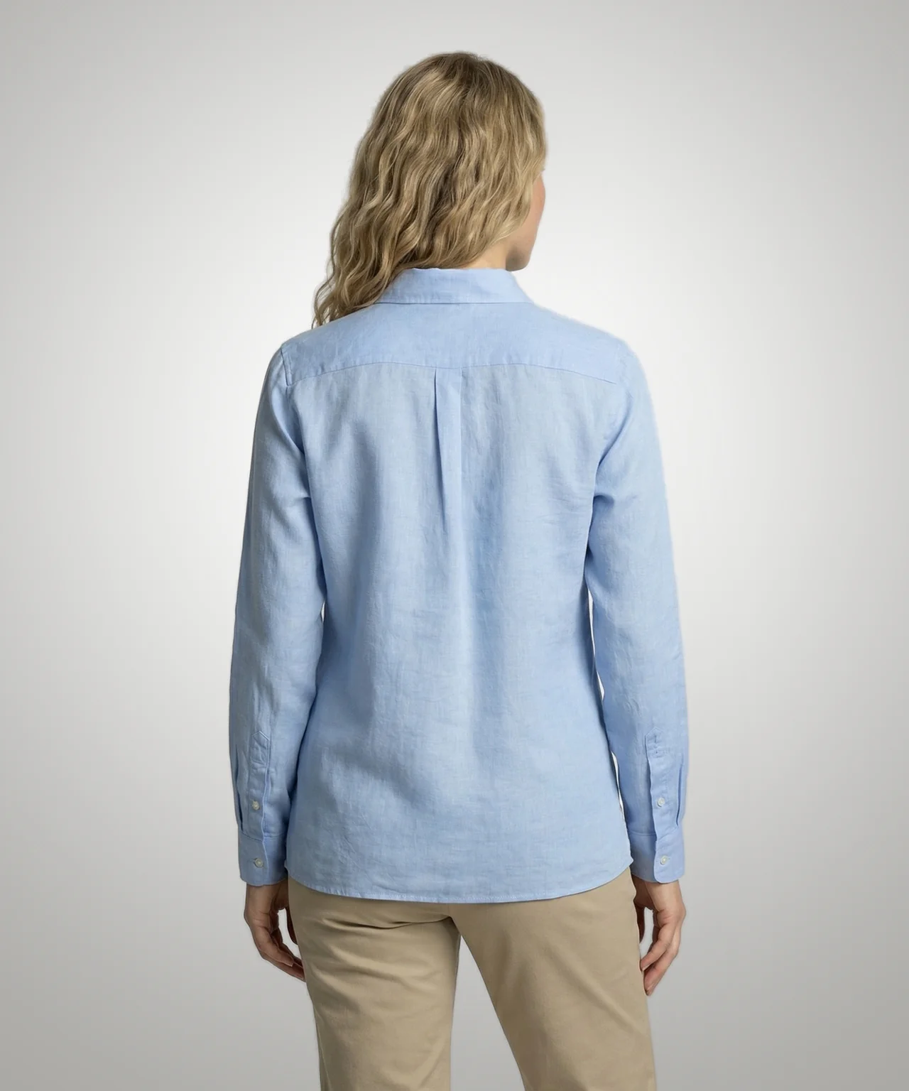 Blouse Katoen Linnen | Light Blue - Image 3