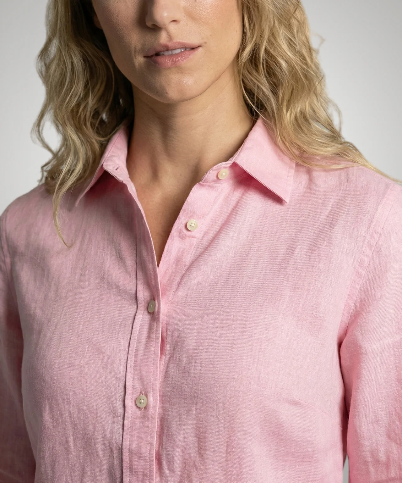 Blouse Katoen Linnen | Light Pink - Image 5