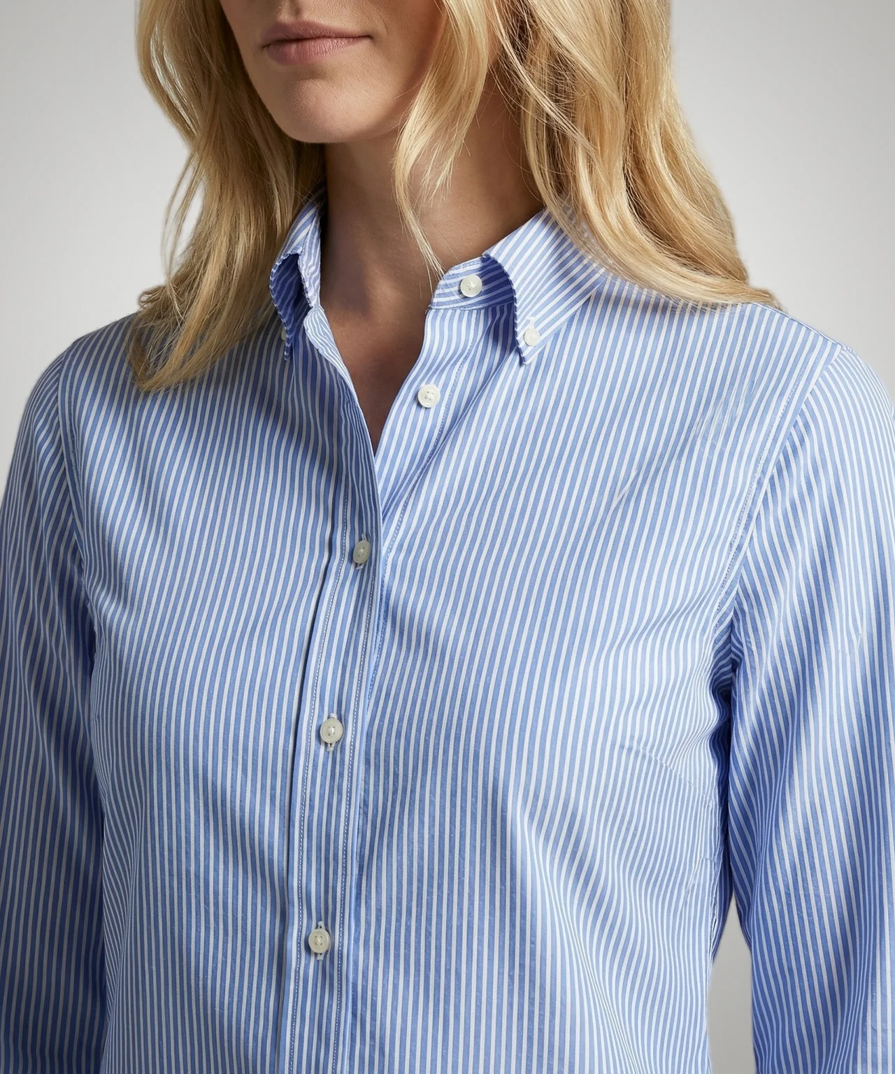 Blouse Poplin Streep | Light Blue - Image 5