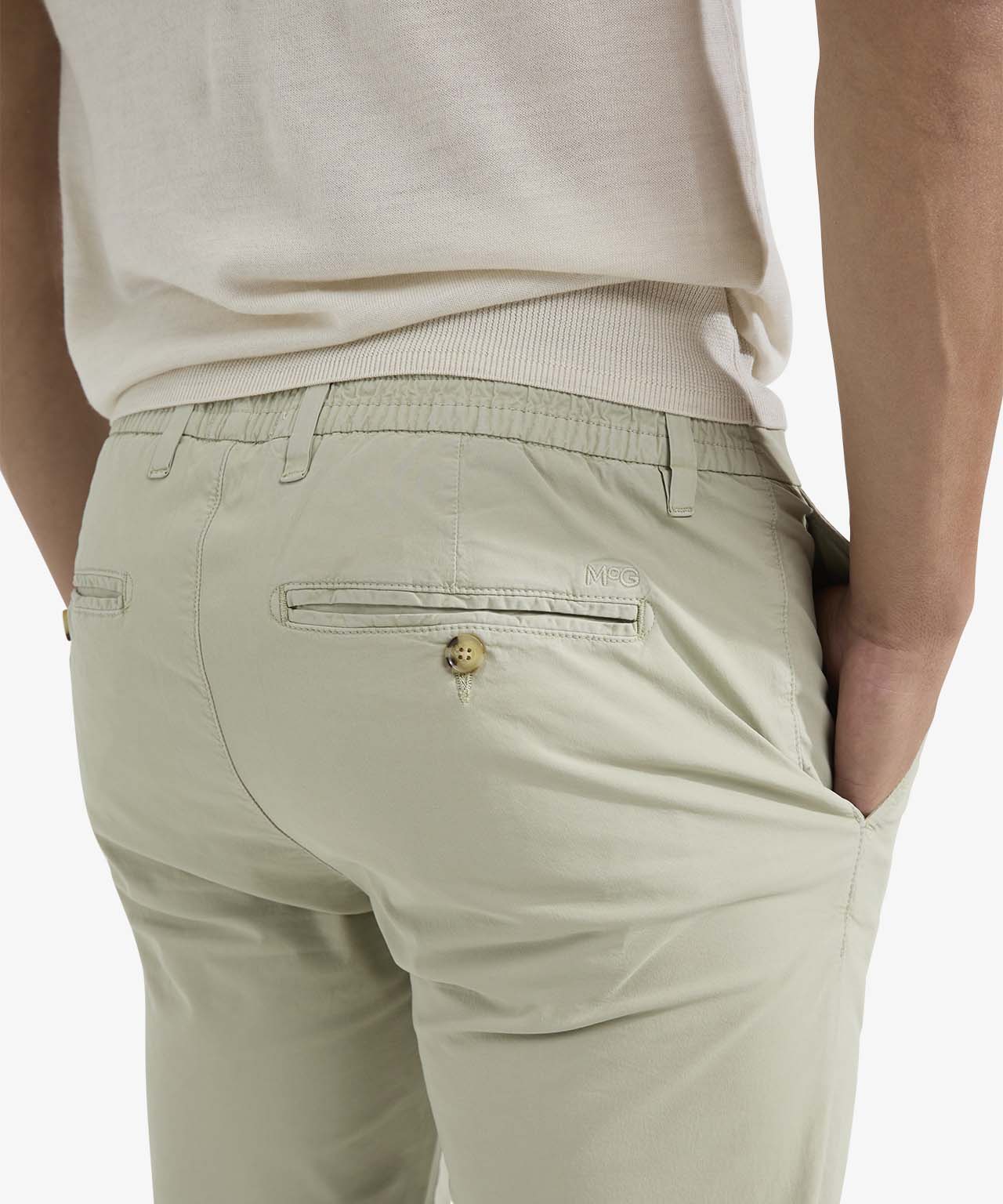 Chino Poplin Modern Fit | Light Olive - Image 6