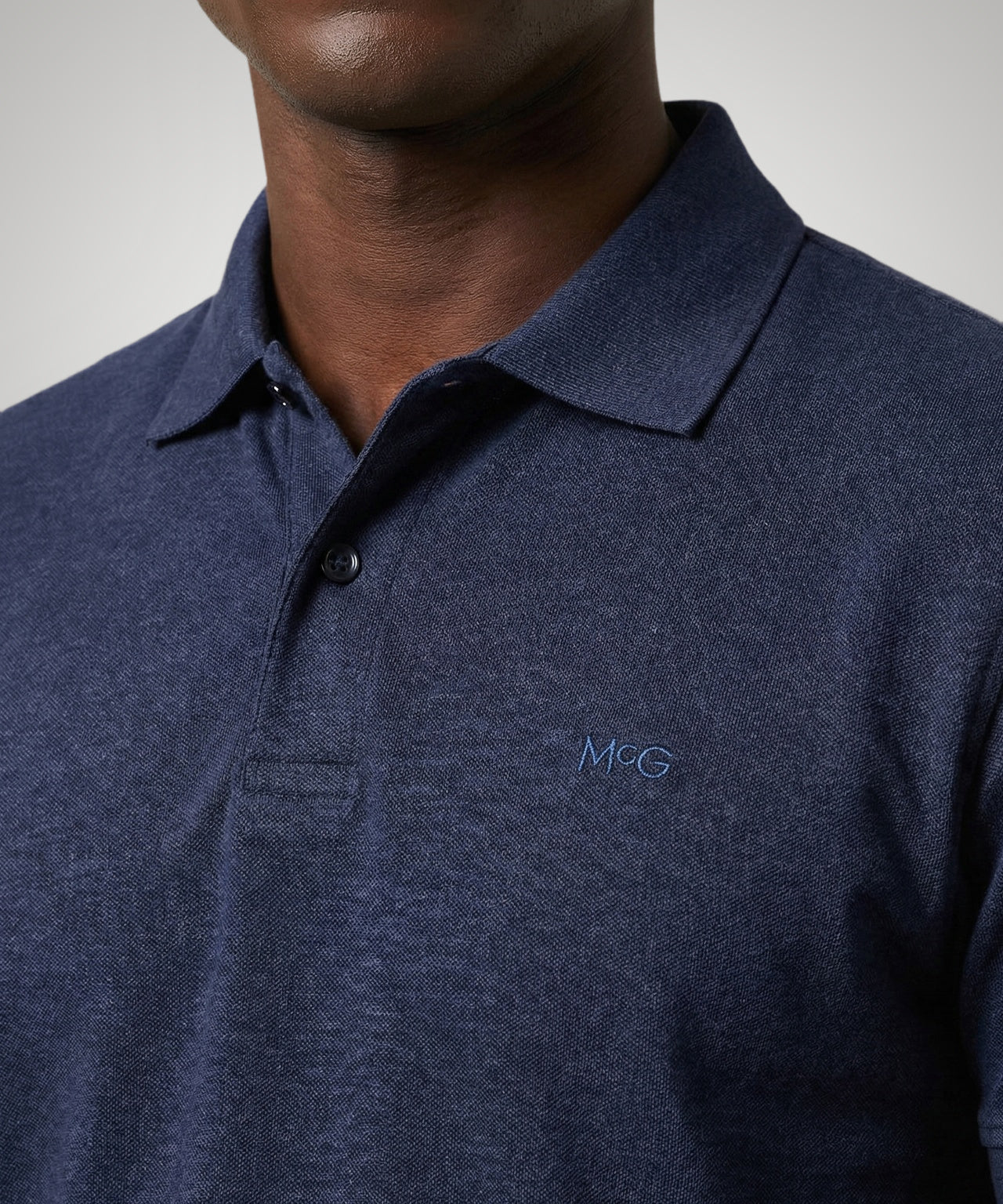Jersey Polo Melange | Medium Blue - Image 5