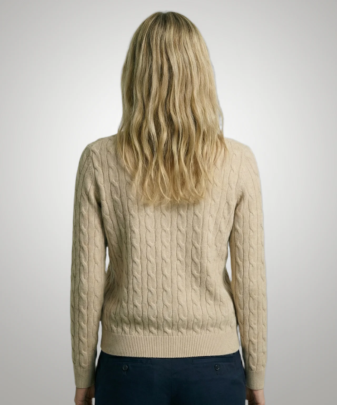 Knoopvest Kabelpatroon Katoen-Kasjmier | Sand - Image 3