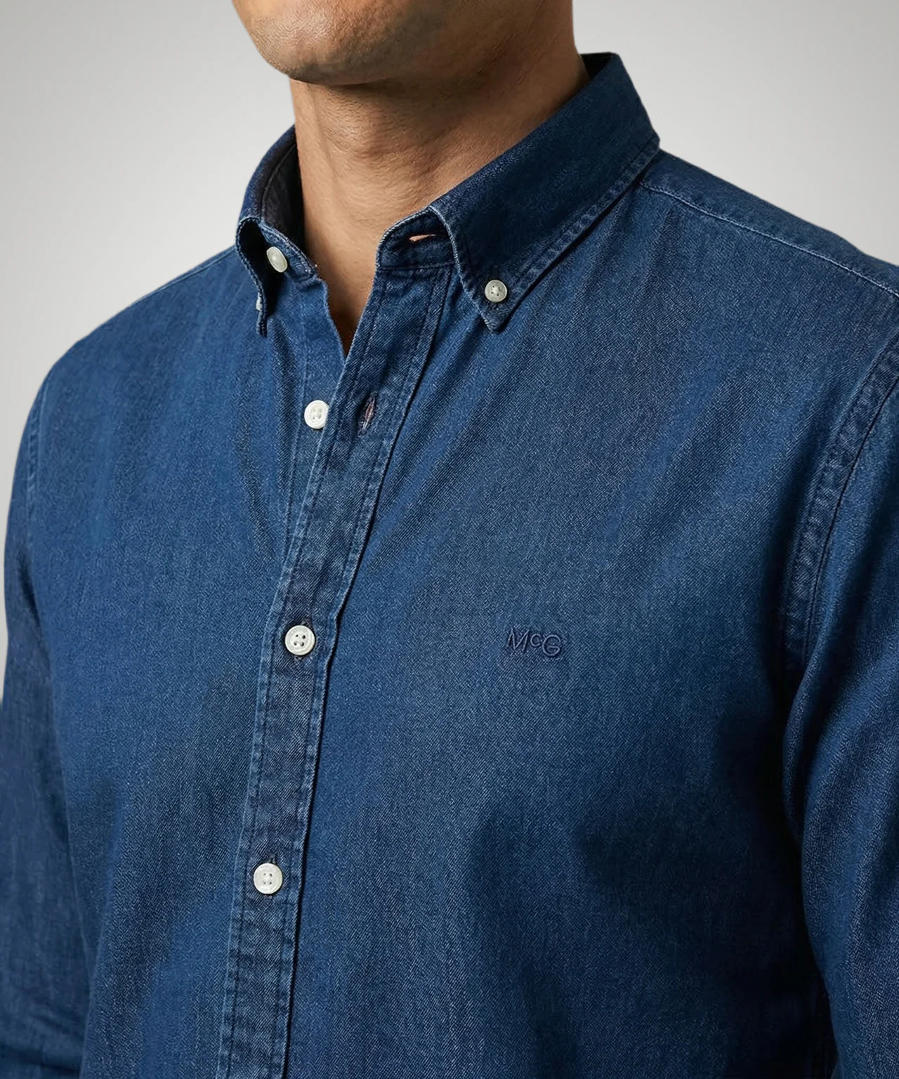 Overhemd Denimlook | Medium Blue - Image 5