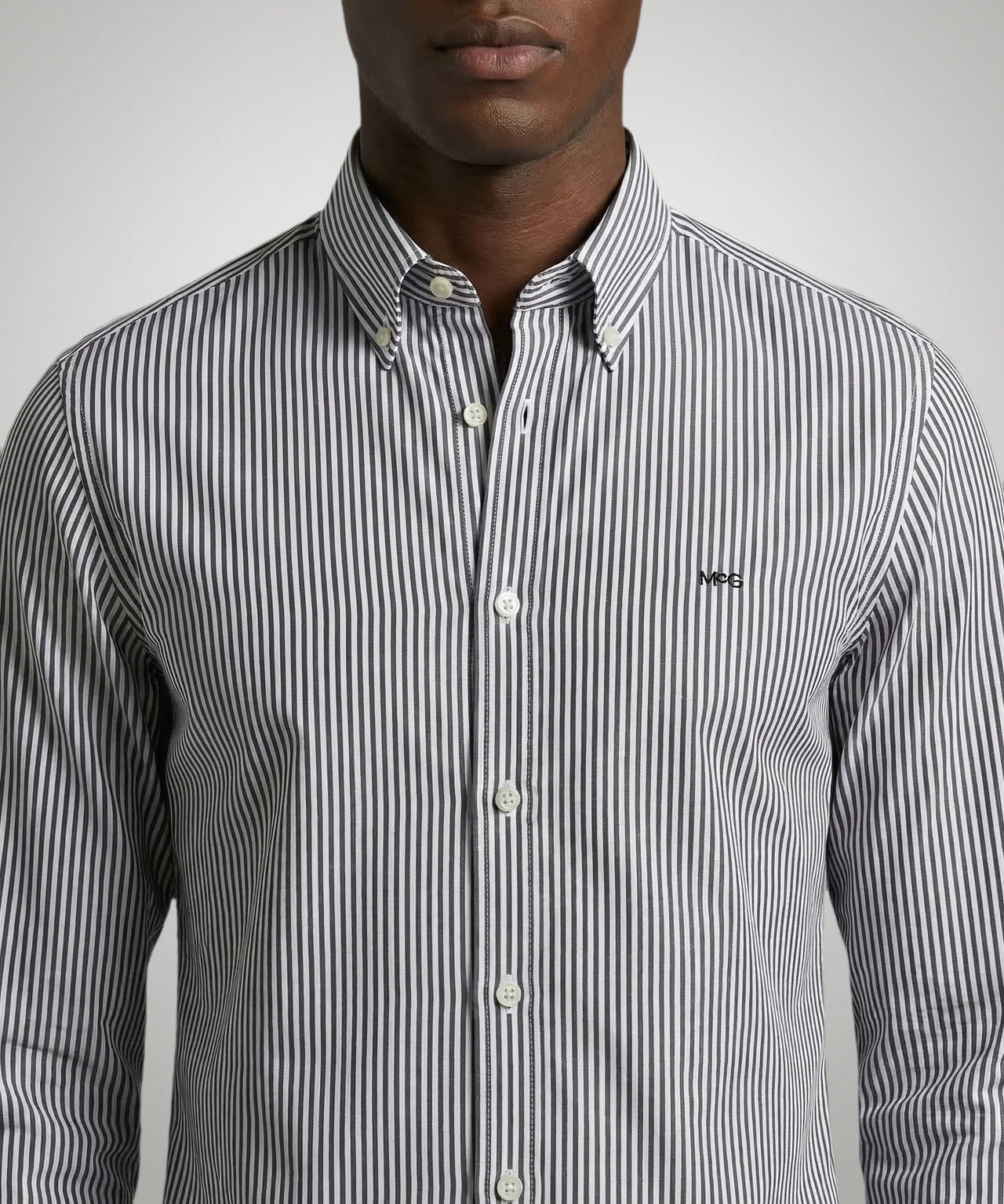 Overhemd Poplin Streep | Navy - Image 5