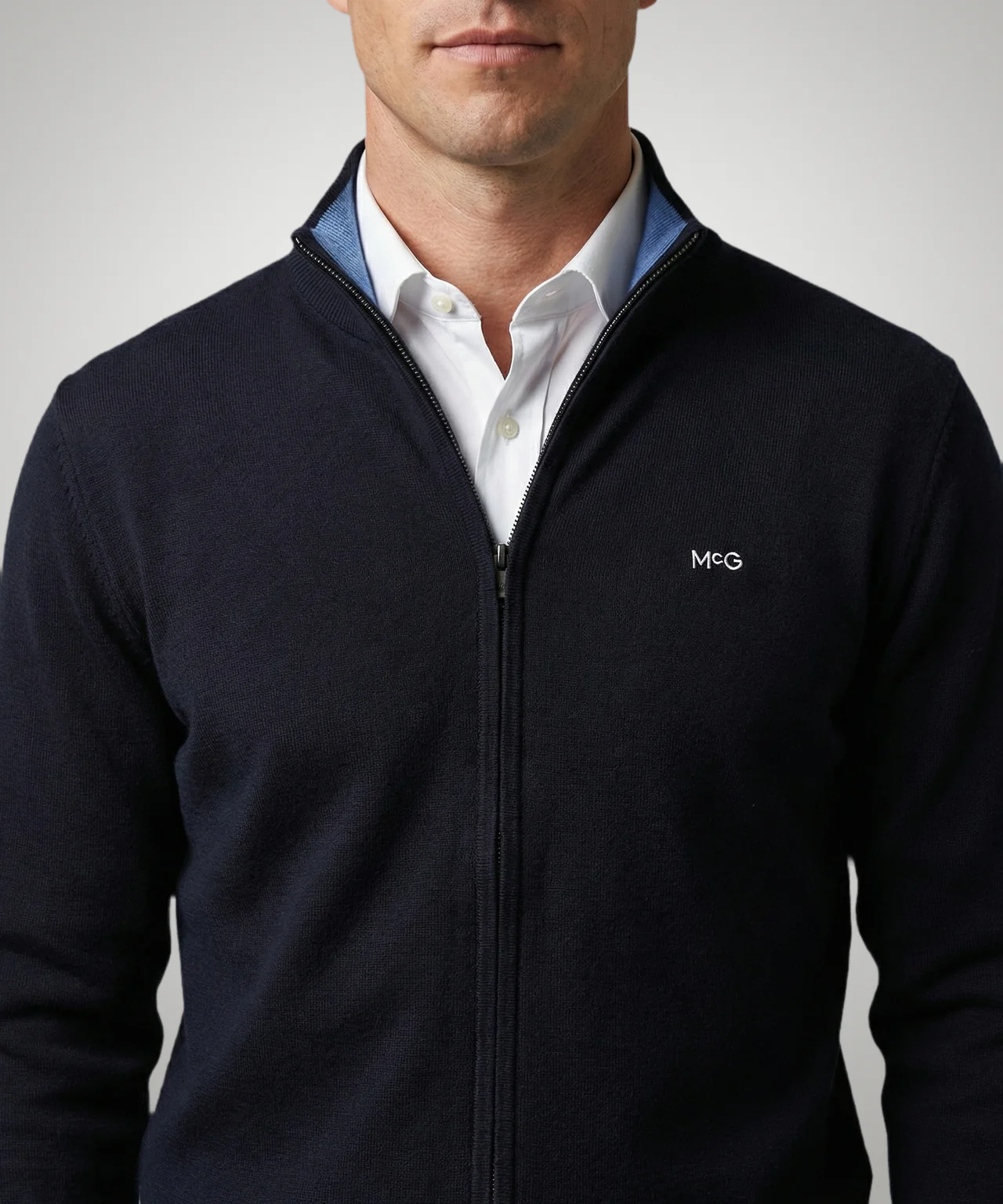 Ritsvest Katoen Cashmere | Navy - Image 5
