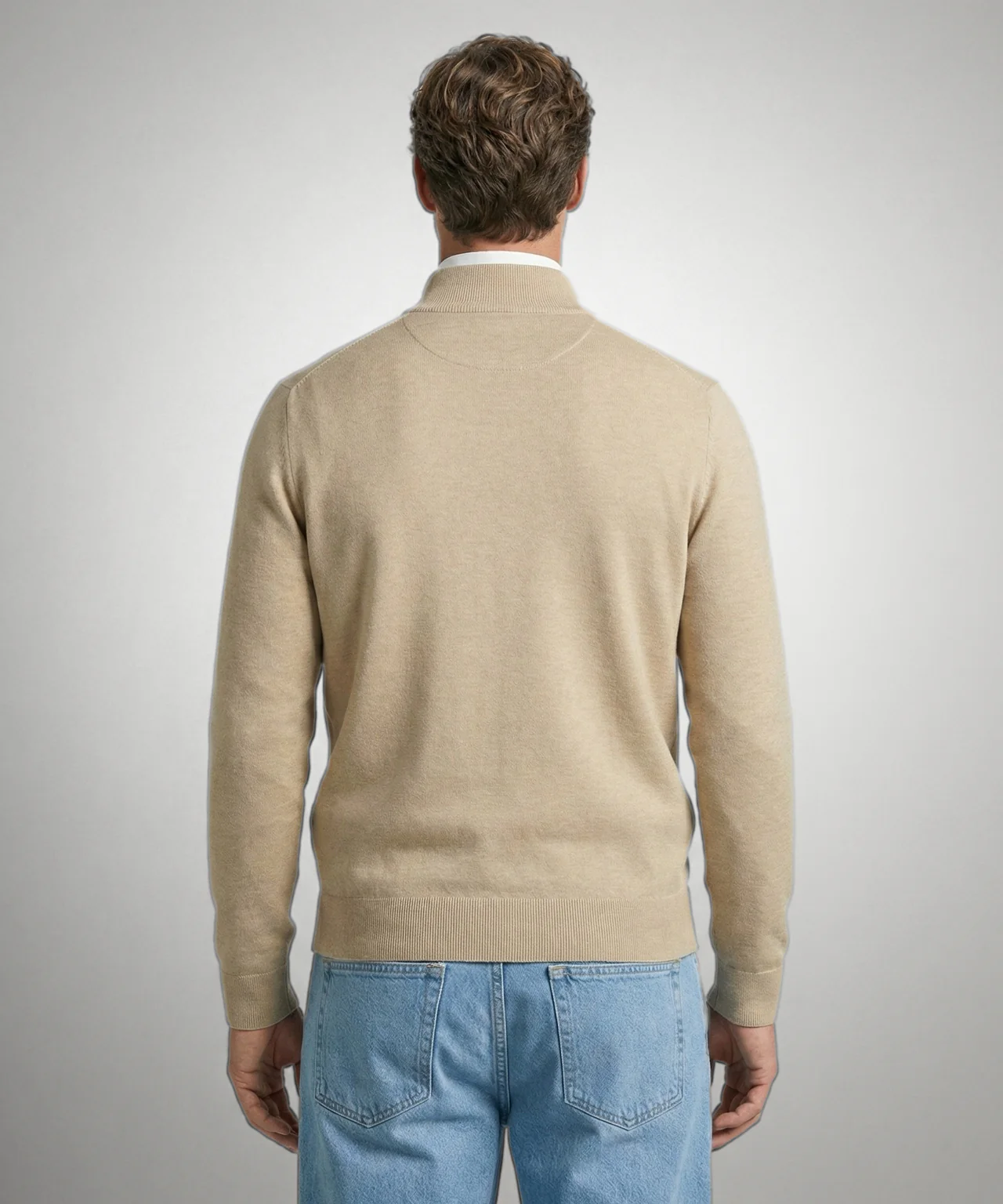 Ritsvest Katoen Cashmere | Sand - Image 3