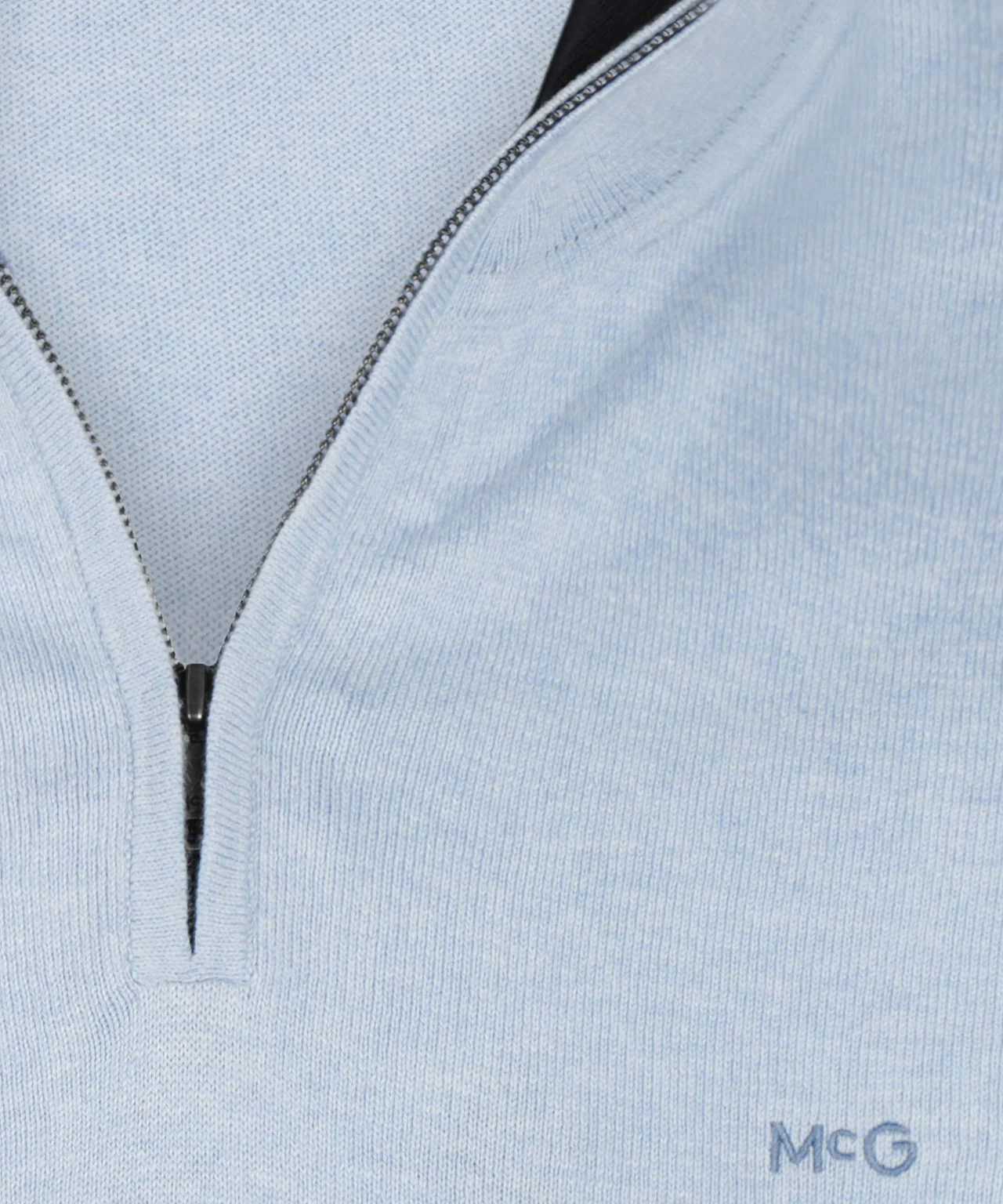 Trui Half-Zip Katoen Cashmere | Light Blue - Image 6