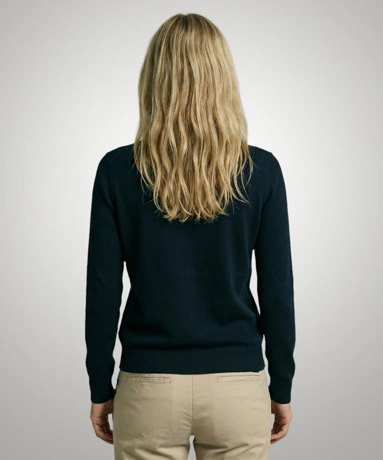 Trui Katoen-Kasjmier Ronde Hals | Navy - Image 3