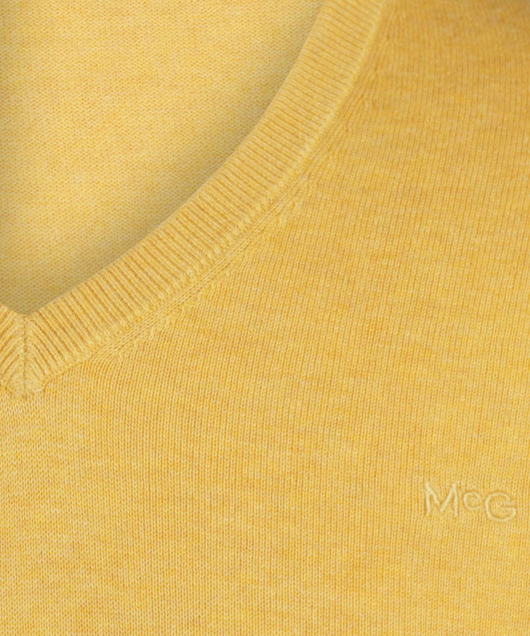 Trui V-hals met Logo | Medium Yellow - Image 6